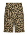 Dior Leopard-print Shorts In Black