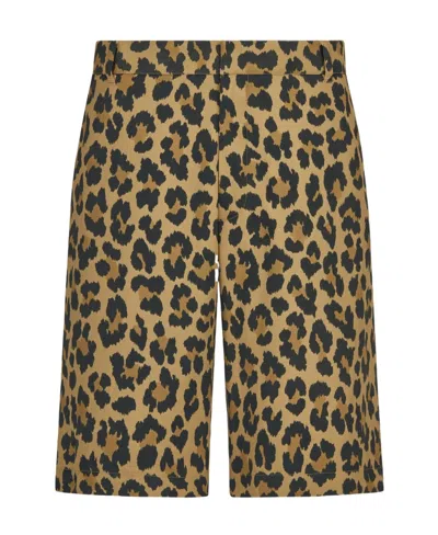 Dior Leopard-print Shorts In Black