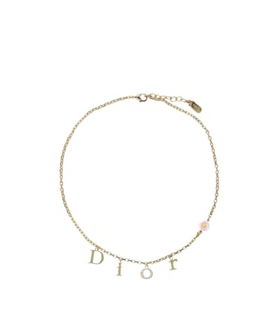 Dior Letter Necklace In Pink