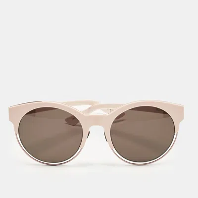Pre-owned Dior Light Pink/brown J6el3 Sideral1 Round Sunglasses