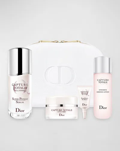 Dior Limited Edition Capture Totale Anti-aging Skincare Gift Set In White