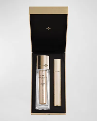 Dior Limited Edition Prestige Le Nectar Premier Case: Face And Neck Serum Duo In White