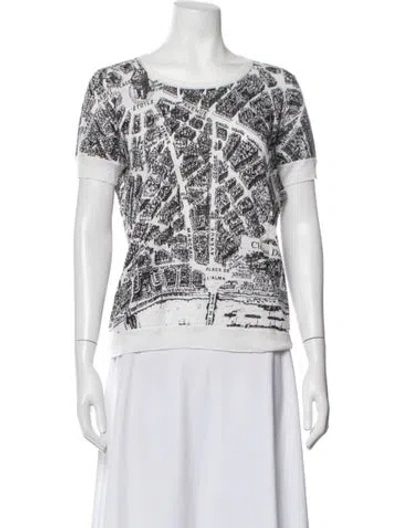 Pre-owned Dior Linen Graphic Print Sweater In Black/neutrals