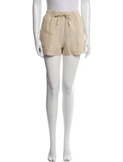 Pre-owned Dior Linen Mini Shorts In Blue