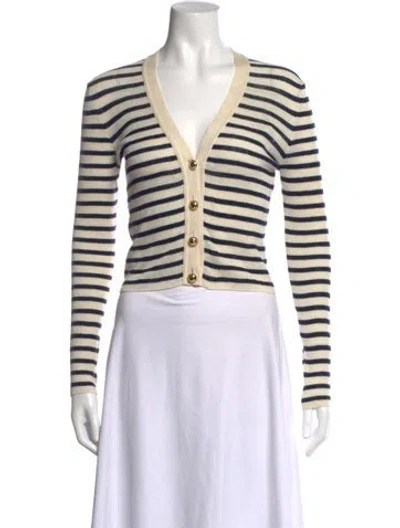 Pre-owned Dior Linen Striped Button-up Top In Neutrals