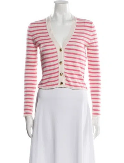 Pre-owned Dior Linen Striped Sweater In Pink