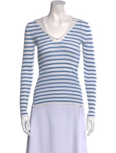 Pre-owned Dior Linen Striped T-shirt In Neutral
