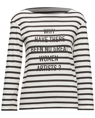 Pre-owned Dior Linen Striped T-shirt In White/white