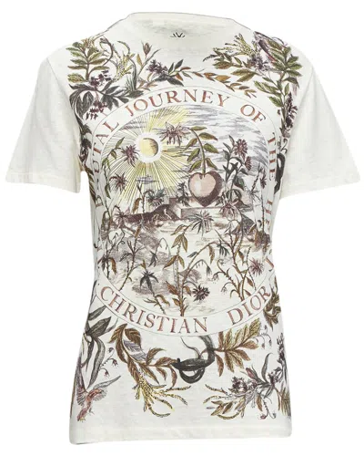 Pre-owned Dior Linen T-shirt In White/cream
