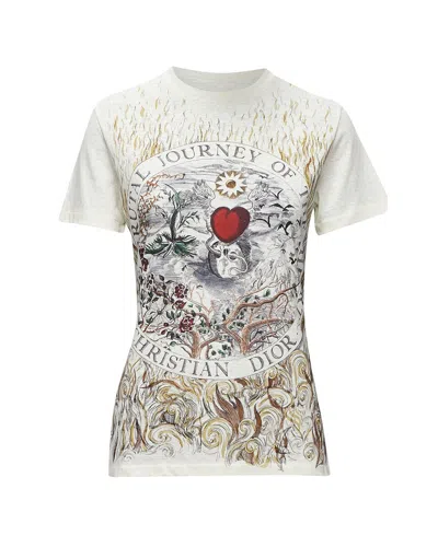 Pre-owned Dior Linen T-shirt In White/ecru