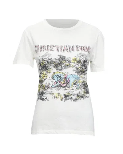 Pre-owned Dior Linen T-shirt In White/ecru
