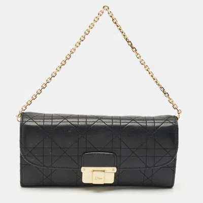 Pre-owned Dior Ling Continental Wallet On Chain