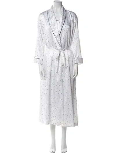 Pre-owned Dior Lingerie Polka Dot Print Lounge Set In White
