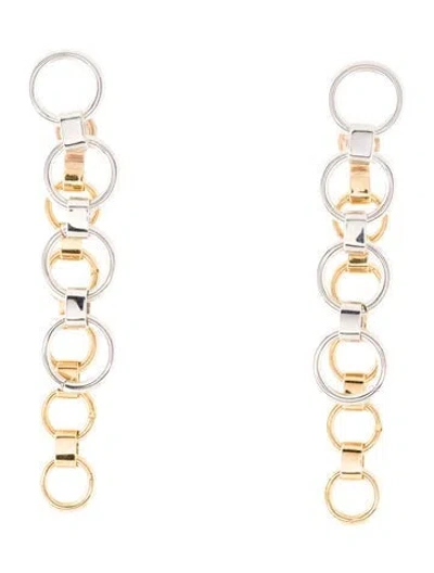Pre-owned Dior Link Drop Earrings In Multi