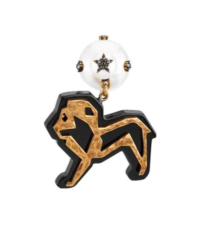Dior Lion Tribales Earrings In Gold