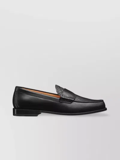DIOR LOAFER WITH EMBOSSED DETAILING AND ROUND TOE