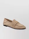 Dior Loafers Round Toe Flat Sole In Brown