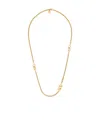 Dior Lock Series Logo Necklace In Yellow
