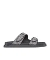 Dior Logo Aqua Slippers In Black
