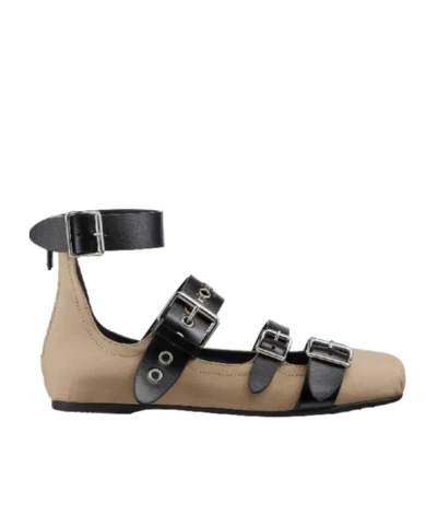 Dior Logo Ballet Shoes In Black