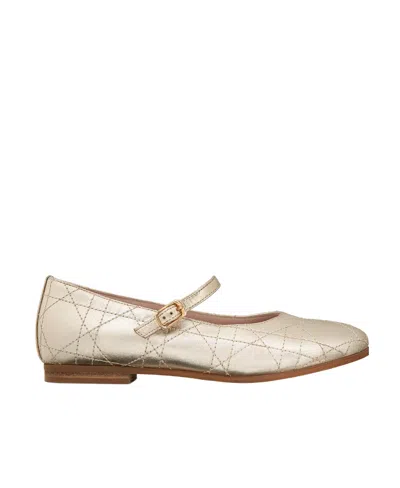 Dior Logo Ballet Shoes In Nude