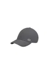 Dior Logo Baseball Cap In Gray