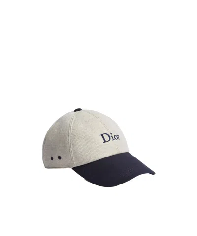 Dior Logo Baseball Hat In Multi