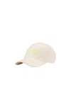 Dior Cotton Blend Logo Hat With Rigid Visor In White