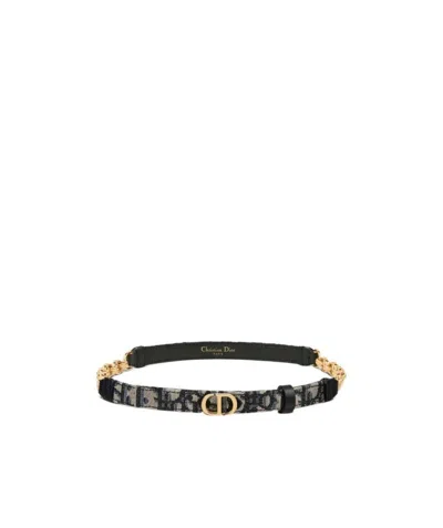 Dior Logo Belt In Black