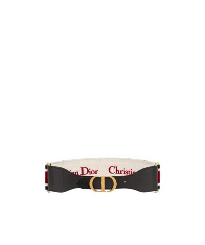 Dior Logo Belt In Black