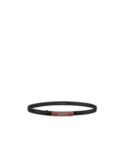 Dior Logo Belt In Black