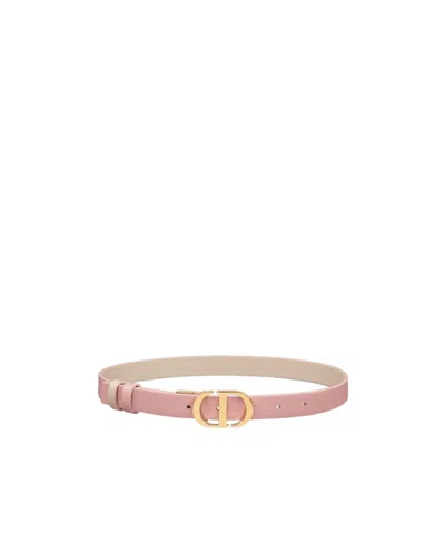 Dior Logo Belt Buckle Double-sided Belt In Nude