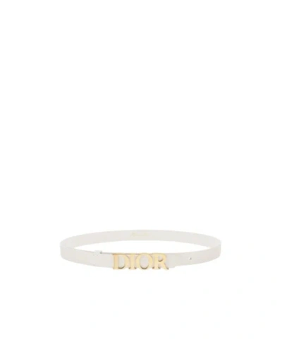 Dior Logo Belt In White
