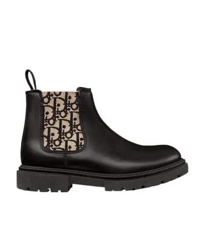 Dior Logo Boots In Black
