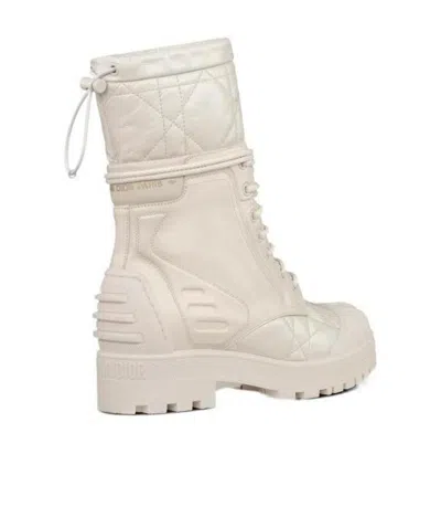 Dior Logo Boots In Nude