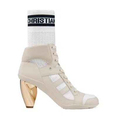 Dior Logo Boots In Nude