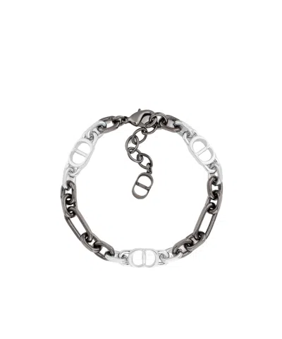 Dior Logo Bracelet In Gray