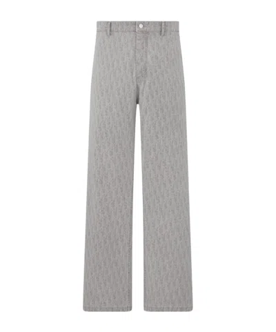 Dior Logo Bull Pants In Gray