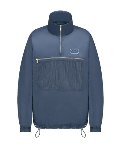 Dior Logo Casual Jacket In Blue