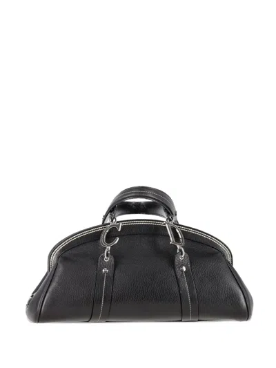 Pre-owned Dior Logo-charm Tote Bag In Black
