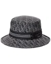 Dior Logo Cotton Hat In Gray