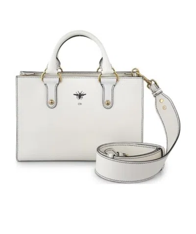 Dior Logo Cross-body Bag In White