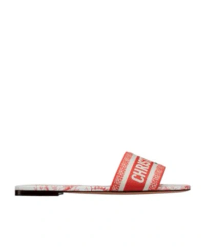 Dior Logo Detail Sandals In Multicolor