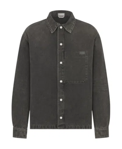 Dior Logo Details Long-sleeved Shirt In Black