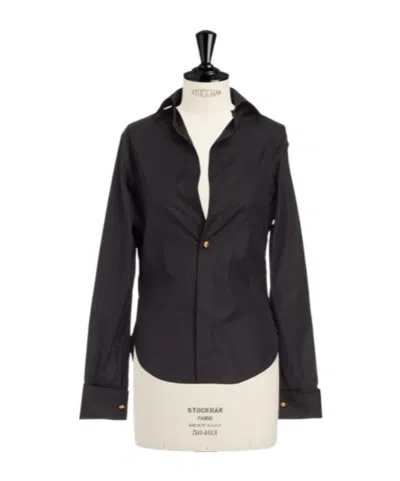 Dior Logo Details Long-sleeved Shirt In Black