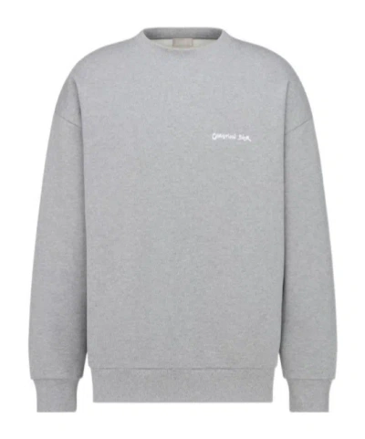 Dior Logo Details Sweater In Gray