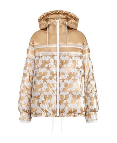 Dior Logo Down Jacket In Golden