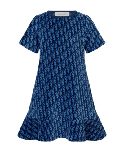 Dior Logo Dress In Blue
