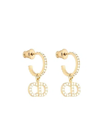 Dior Logo Earrings In Yellow