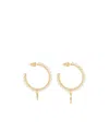 Shop Dior Petit Cd Earrings In Yellow